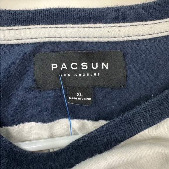 RARE PacSun Nautical Blue White Striped "Hamptons" Pullover Men's XL - Picture 3 of 3